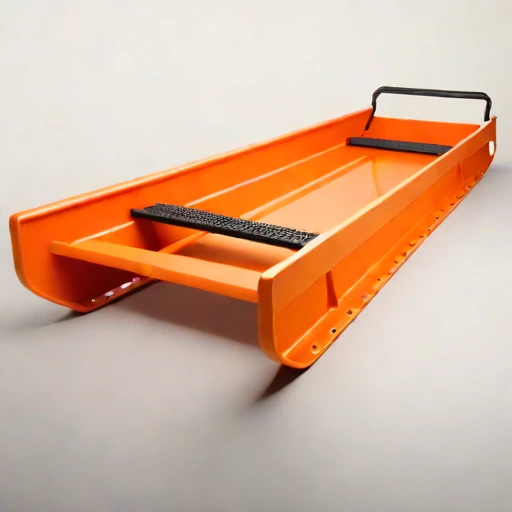 A swash-zone landing ramp, photographed against a plain background