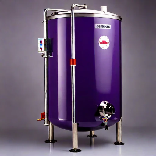 A tufa-bed polishing tank, photographed against a plain background