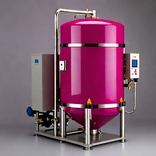 A tufa-bed polishing tank, photographed against a plain background