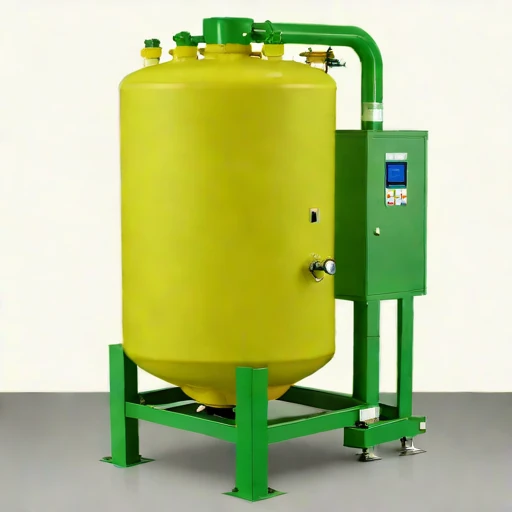 A tufa-bed polishing tank, photographed against a plain background