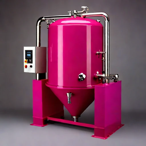 A tufa-bed polishing tank, photographed against a plain background