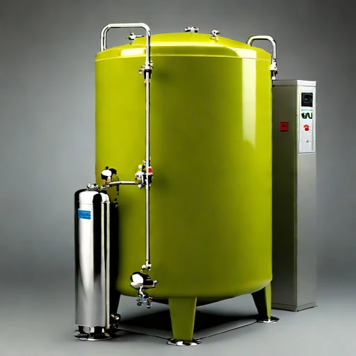 A tufa-bed polishing tank, photographed against a plain background