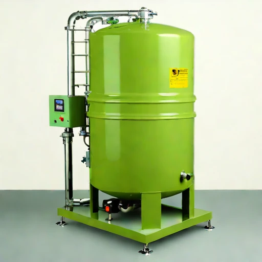 A tufa-bed polishing tank, photographed against a plain background