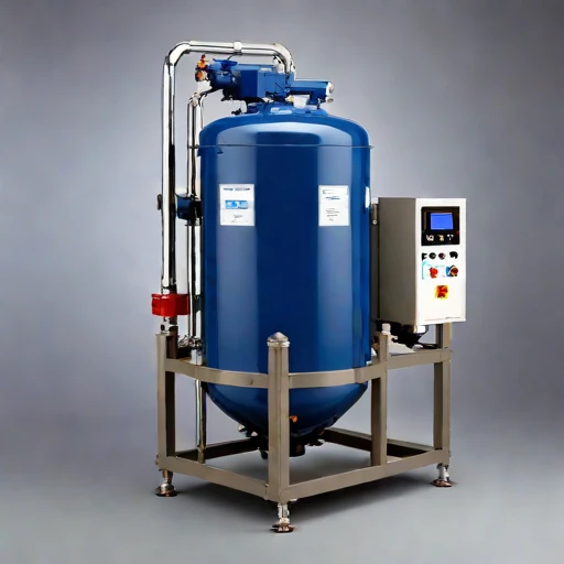 A tufa-bed polishing tank, photographed against a plain background