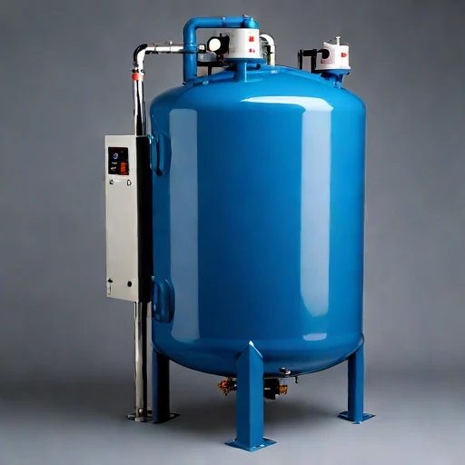 A tufa-bed polishing tank, photographed against a plain background