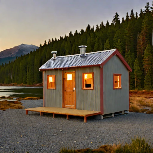 A tidal-bore watch hut, photographed against a plain background