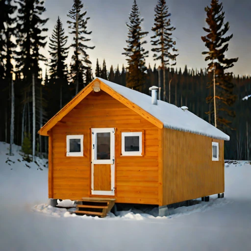 A tidal-bore watch hut, photographed against a plain background