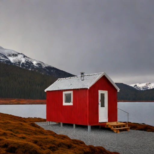 A tidal-bore watch hut, photographed against a plain background