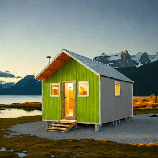 A tidal-bore watch hut, photographed against a plain background