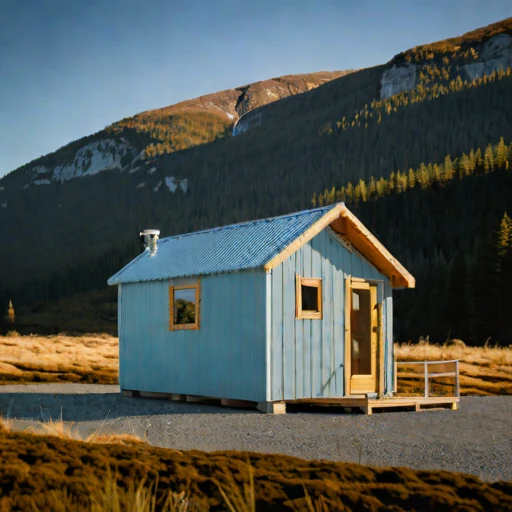 A tidal-bore watch hut, photographed against a plain background