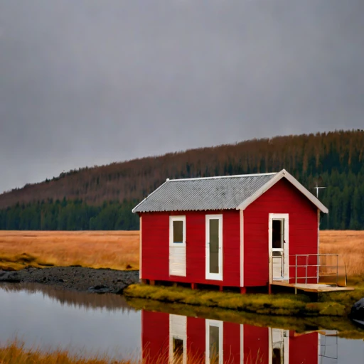 A tidal-bore watch hut, photographed against a plain background