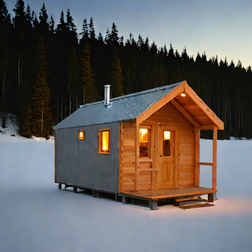 A tidal-bore watch hut, photographed against a plain background