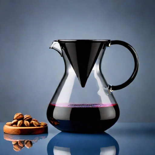 A turbidity-graded steeping jar, photographed against a plain background