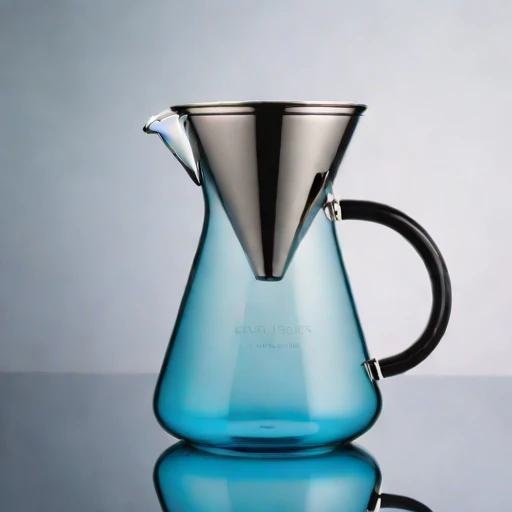 A turbidity-graded steeping jar, photographed against a plain background