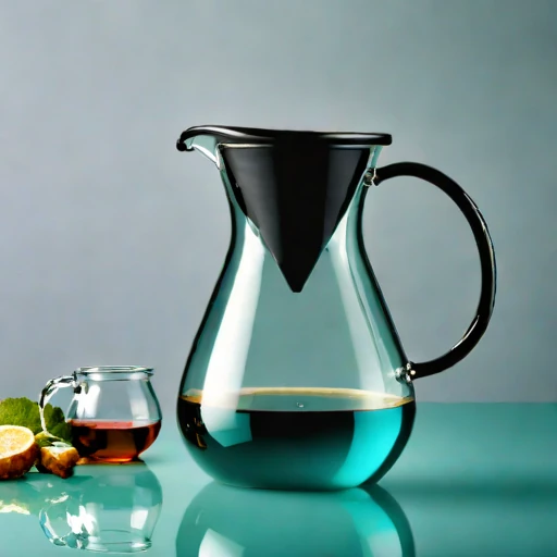 A turbidity-graded steeping jar, photographed against a plain background