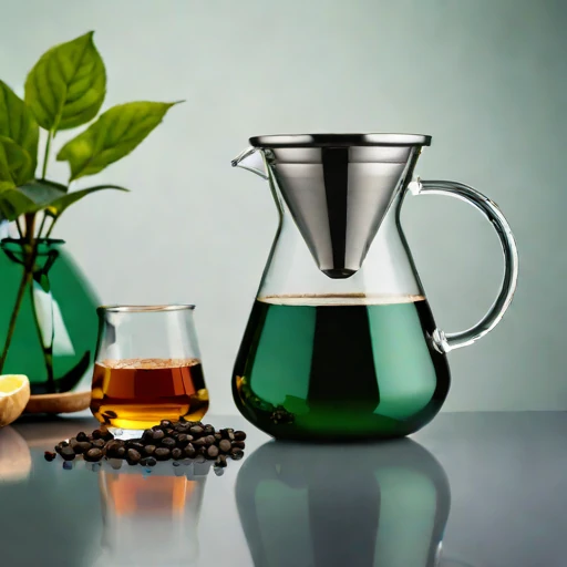 A turbidity-graded steeping jar, photographed against a plain background