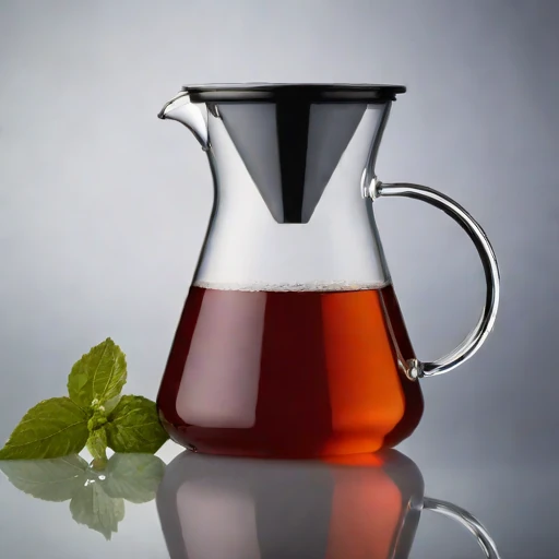 A turbidity-graded steeping jar, photographed against a plain background
