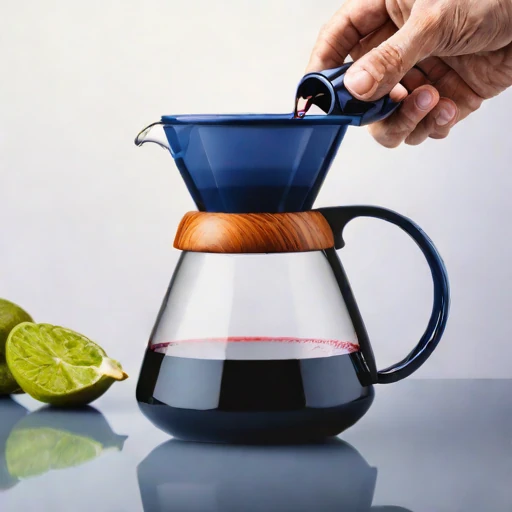 A turbidity-graded steeping jar, photographed against a plain background