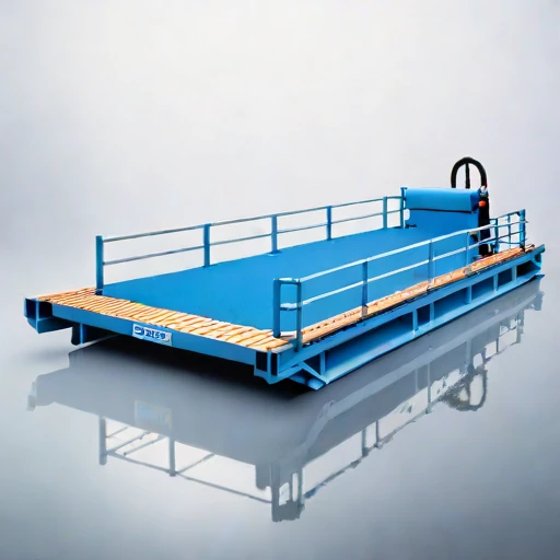 A thalweg-moored gauging pontoon, photographed against a plain background
