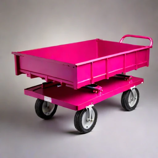 A thermokarst-rated haul cart, photographed against a plain background