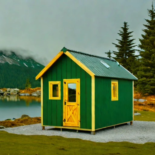 A tidal-race pilot cottage, photographed against a plain background