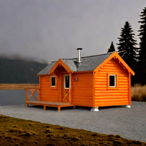 A tidal-race pilot cottage, photographed against a plain background