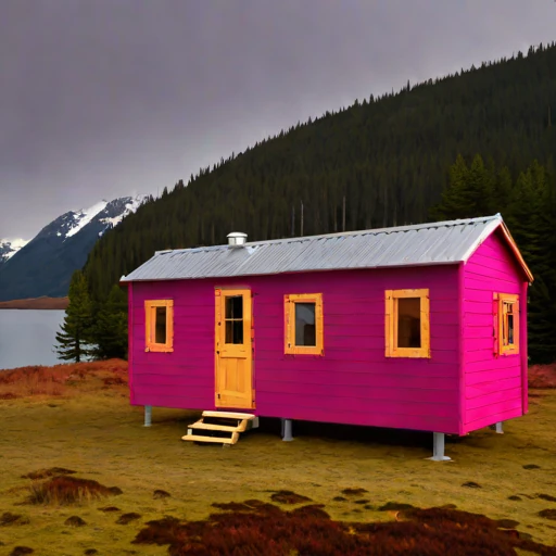 A tidal-race pilot cottage, photographed against a plain background