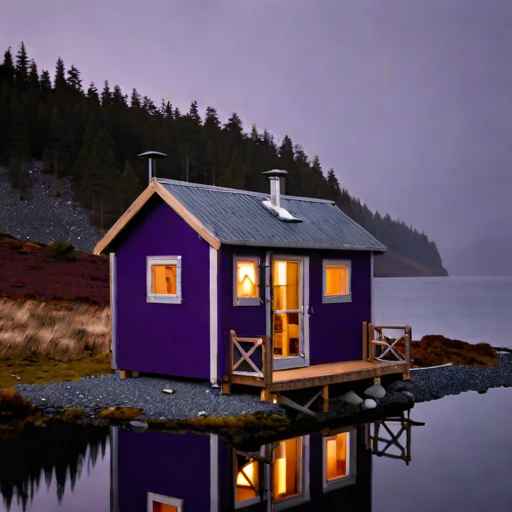 A tidal-race pilot cottage, photographed against a plain background