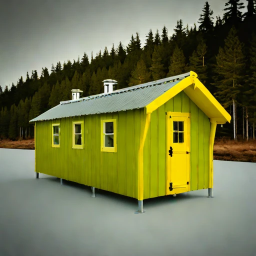 A tidal-race pilot cottage, photographed against a plain background