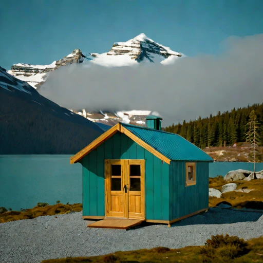 A tidal-race pilot cottage, photographed against a plain background