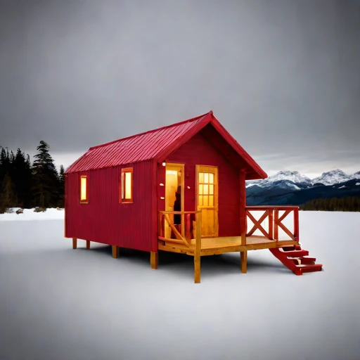 A tidal-race pilot cottage, photographed against a plain background