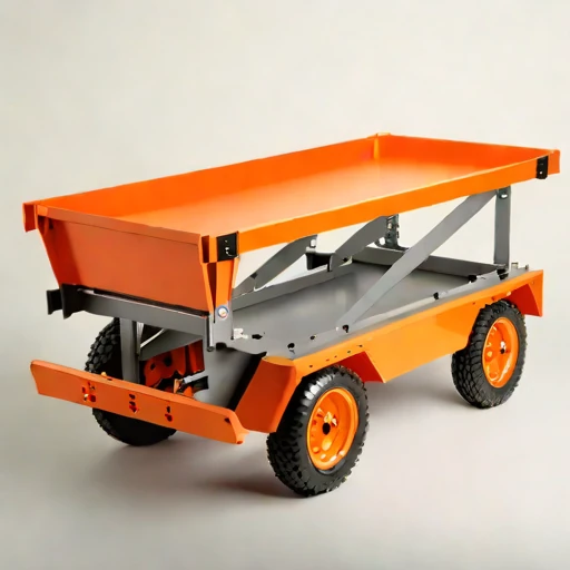 A till-surface haul cart, photographed against a plain background