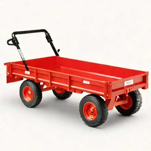 A till-surface haul cart, photographed against a plain background