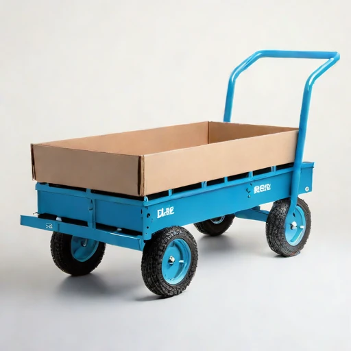 A till-surface haul cart, photographed against a plain background
