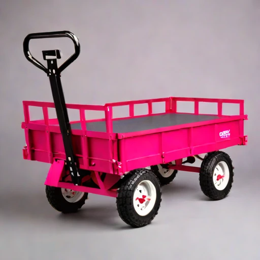 A till-surface haul cart, photographed against a plain background