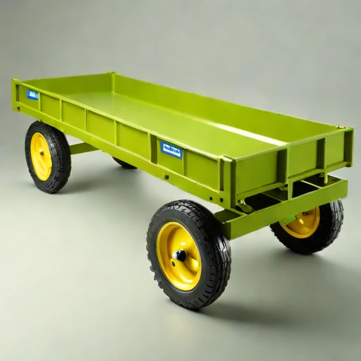 A till-surface haul cart, photographed against a plain background