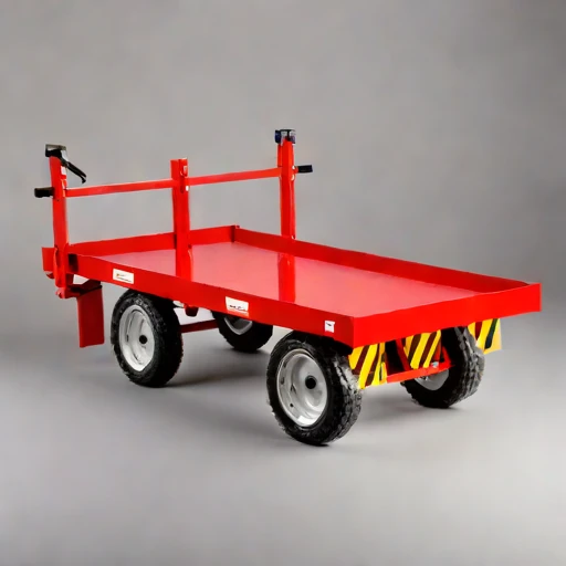 A till-surface haul cart, photographed against a plain background