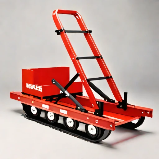 A tephra-slope load cradle, photographed against a plain background