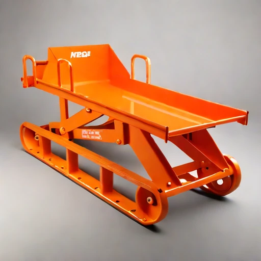 A tephra-slope load cradle, photographed against a plain background