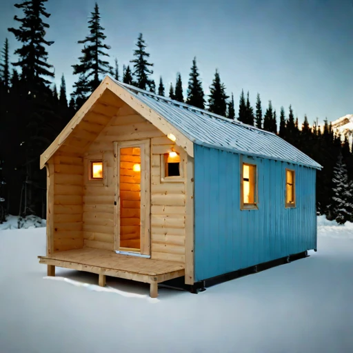 A thaw-stable pingo cabin, photographed against a plain background