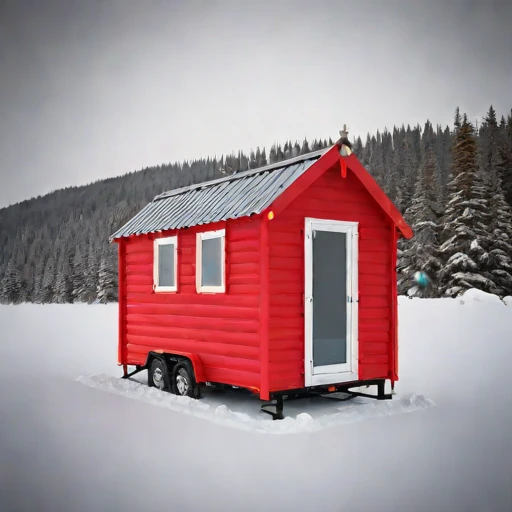 A thaw-stable pingo cabin, photographed against a plain background