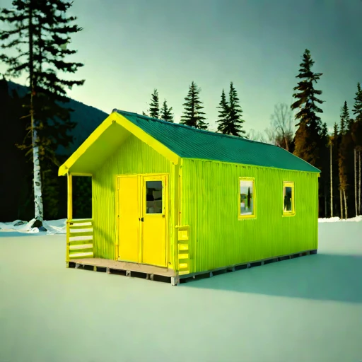 A thaw-stable pingo cabin, photographed against a plain background