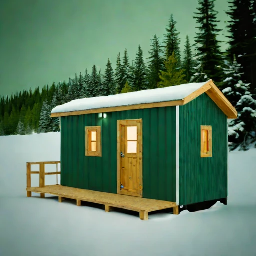 A thaw-stable pingo cabin, photographed against a plain background