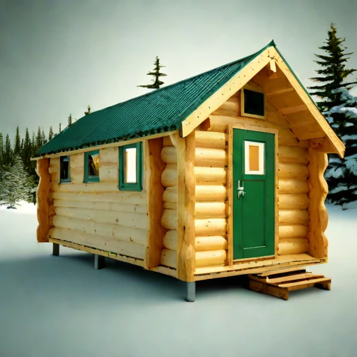 A thaw-stable pingo cabin, photographed against a plain background