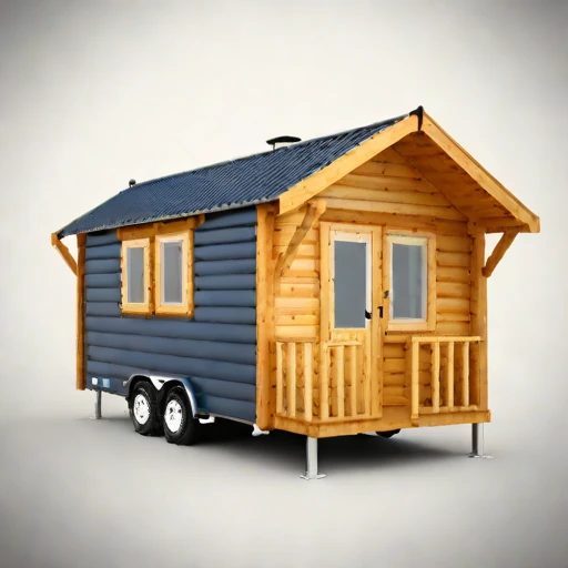 A thaw-stable pingo cabin, photographed against a plain background