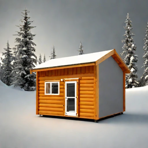 A thaw-stable pingo cabin, photographed against a plain background