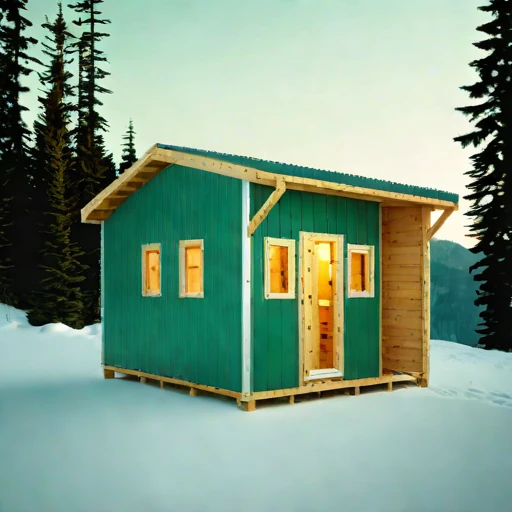 A thaw-stable pingo cabin, photographed against a plain background
