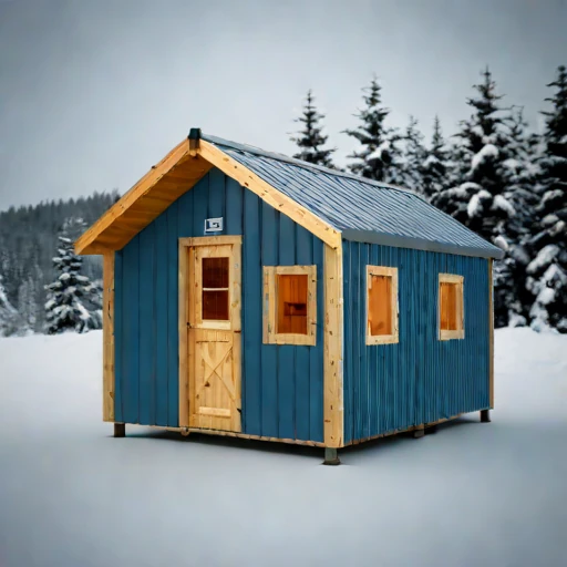 A thaw-stable pingo cabin, photographed against a plain background