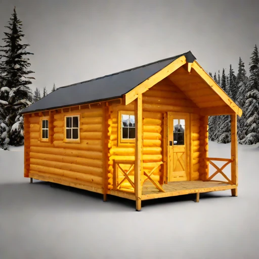 A thaw-stable pingo cabin, photographed against a plain background
