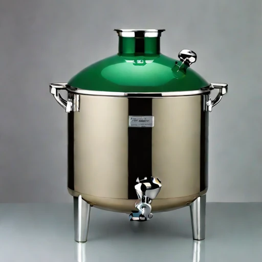 A tephra-tempered fermentation crock, photographed against a plain background